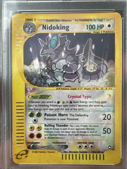Pokemon Nidoking 150/147 PSA 7 NM Aquapolis Holo 2003 Crystal Secret Rare - Image 2