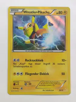Pokemon Karte Wrestler-Pikachu 30/30 XY Trainer Kit Pikachu Libre Deutsch - Image 1