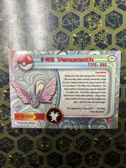 Venomoth #49 TV Animation Edition Topps Blue Logo - Image 2