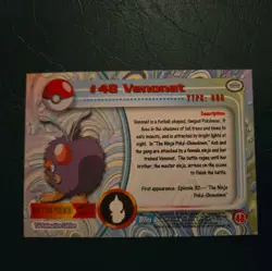 2000 Topps Pokemon #48 Venonat TV Animation Edition Holo - Image 2