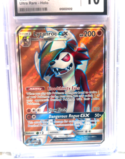 2017 VINTAGE POKEMON GEM MINT LYCANROC GX # 138/145 HOLO GRADE 10 AWESOME ! - Image 2