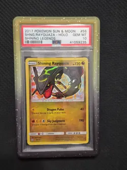 PSA 10 Shining Rayquaza 56/73 Shining Legends Holo Pokemon Sun & Moon - Image 1