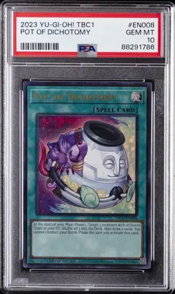 2023 YU-GI-OH! TBC1-THE POT COLL #EN008 POT OF DICHOTOMY PSA 10 - Image 1