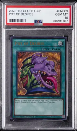2023 YU-GI-OH! TBC1-THE POT COLL #EN009 POT OF DESIRES PSA 10 - Image 1