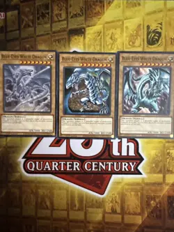 3x Blue-Eyes White Dragon 3 Artworks 1st Edition Common SDWD Yu-Gi-Oh! - Image 1