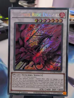 YuGiOh! Bramble Rose Dragon DOOD-EN039 Secret Rare 1st Ed - Image 1