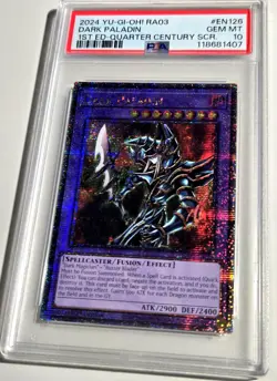 2024 YU-GI-OH! QUARTER CENTURY BONANZA Dark Paladin RA03-EN126 QCR PSA 10 QCSR - Image 3