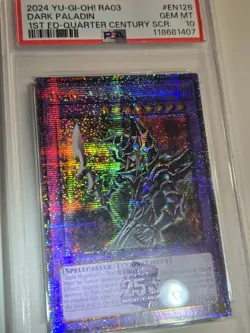2024 YU-GI-OH! QUARTER CENTURY BONANZA Dark Paladin RA03-EN126 QCR PSA 10 QCSR - Image 5