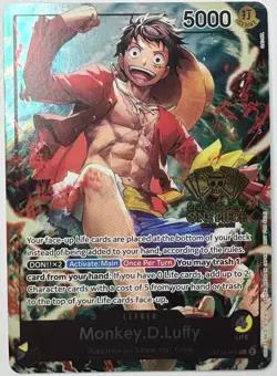 One Piece Monkey D. Luffy ST13-003 2nd Anniversary Winner - Promo Leader - Image 1