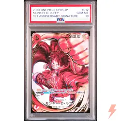 PSA 10 Monkey D. Luffy (Signed by Eiichiro Oda) ST01-012 SR - Japanese 2023 - Image 1