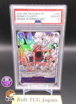 PSA 10 Luffy SEC EB02-061 Alt Art Comic Parallel Anime 25th Collection ONE PIECE - Image 1