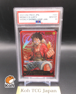 PSA 10 Monkey D. Luffy ST01-001 Weekly Shonen Jump Promo Japanese ONE PIECE 2023 - Image 1