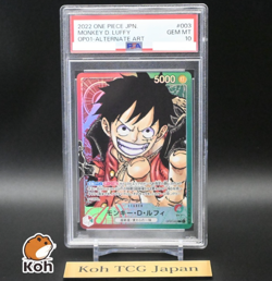 PSA 10 Luffy OP01-003 LEADER Parallel Romance Dawn Japanese One Piece Card - Image 1