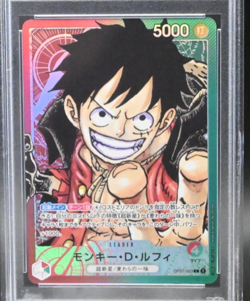 PSA 10 Luffy OP01-003 LEADER Parallel Romance Dawn Japanese One Piece Card - Image 5