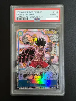 PSA 10 Luffy SEC OP11-118 Manga Alt Art Comic Parallel Fist ONE PIECE Japanese - Image 1