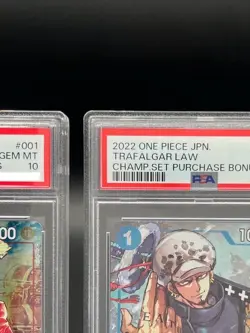 PSA 10 ONE PIECE Card Championship Promo Luffy Law Kid Complete Set Japanese - Image 5