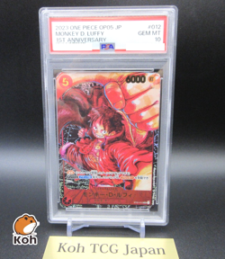 PSA 10 Monkey D. Luffy ST01-012 NOT, Eiichiro Oda Signature One Piece Japanese - Image 1