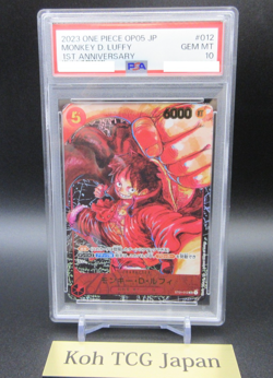 PSA 10 Monkey D. Luffy ST01-012 NOT, Eiichiro Oda Signature One Piece Japanese - Image 4