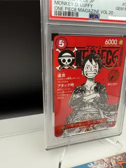 PSA 10 GEM MT Monkey D Luffy ST21-014 Japanese One Piece Magazine Vol.20 Promo - Image 2