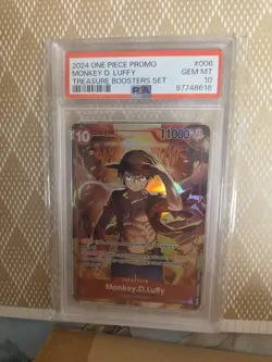 Monkey D. Luffy ST10-006 Treasure Booster Promo PSA 10 GEM MINT One Piece - Image 1