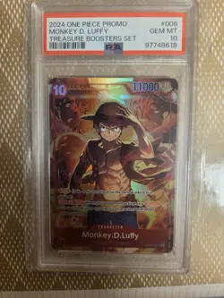 Monkey D. Luffy ST10-006 Treasure Booster Promo PSA 10 GEM MINT One Piece - Image 3