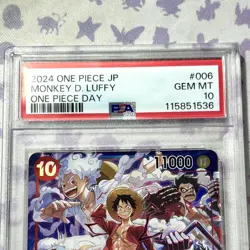 Monkey D Luffy ST10-006 PSA 10 One Piece Day 2024 Promo Card UK SELLER - Image 2
