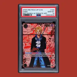 2025 ONE PIECE OP13- CARRYING ON HIS WILL RED MANGA ALTERNATE ART SABO PSA 10 - Image 1