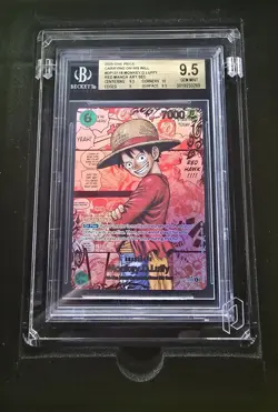 2025 ONE PIECE RED MANGA ALTERNATE ART OP13-118 MONKEY D. LUFFY BGS 9.5 - Image 1