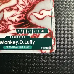 Monkey.D.Luffy (Deck Battle) [Winner] P-061 One Piece Promo Cards Foil English - Image 5