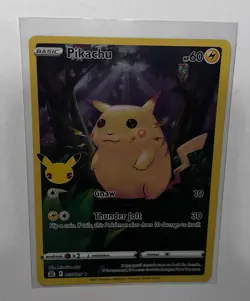 Pokemon Pikachu TCG 2021 Celebrations Holo Rare Card 5/25 NM Condition - Image 3