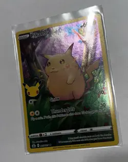 Pokemon Pikachu TCG 2021 Celebrations Holo Rare Card 5/25 NM Condition - Image 5