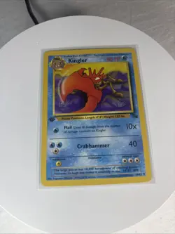 Original 1999 Rare First/ 1st Edition Kingler Pokemon Card Fossil Set NM - Image 1