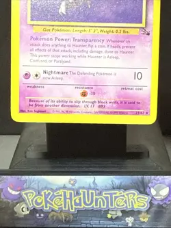 Pokemon Card Haunter 21/62 Fossil Set Non Holo Rare Light Play - Image 3