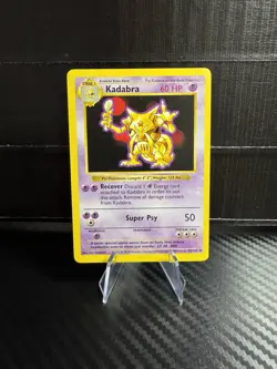 Kadabra 032/102 Base Set (Shadowless) Regular Uncommon Pokemon TCG Cards NM - Image 1