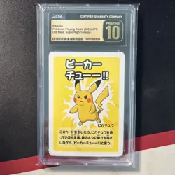 Cgc Pristine 10 - Pikachu Old Maid - Super High Tension Pokemon Card Blue Back - Image 1
