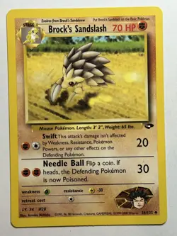 Brock's Sandslash Gym Challenge 036/132 MP-LP Pokemon Card - Image 1