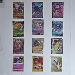Lot of 12 Pokemon TCG Holo & Foil Cards Aerodactyl V Kyogre V Appletun V - Image 1