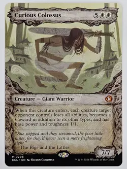 MTG Lorwyn Eclipsed - ECL 298 Curious Colossus (Showcase) - Mythic - Image 1