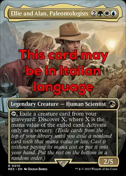 MTG ELLIE AND ALAN, PALEONTOLOGISTS 10 EXC - - REX IT - MAGIC - Image 1