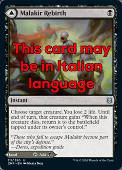 MTG MALAKIR REBIRTH EXC - RINASCITA DI MALAKIR - ZNR - MAGIC - Image 1