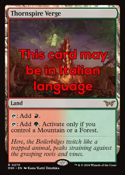 MTG THORNSPIRE VERGE FOIL EXC - CONFINE DEL MONTESPINATO 270 - DSK - MAGIC - Image 1