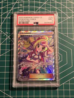 Pokemon PTCG S-Chinese Sun &Moon Lillie's Full Force Holo Foil 185 SR PSA 9 - Image 1