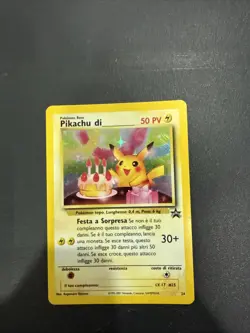 Pokemon - Pikachu Di Compleanno - Holo Black Star Promo #24 ITA birthday NM - Image 1