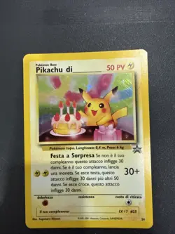 Pokemon - Pikachu Di Compleanno - Holo Black Star Promo #24 ITA birthday NM - Image 2