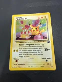 Pokemon - Pikachu Di Compleanno - Holo Black Star Promo #24 ITA birthday NM - Image 3