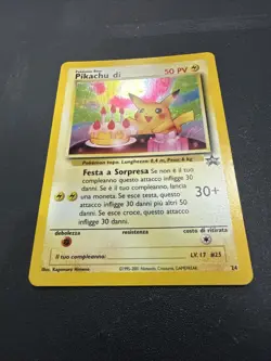 Pokemon - Pikachu Di Compleanno - Holo Black Star Promo #24 ITA birthday NM - Image 4