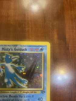 Pokemon Misty’s Golduck Gym Challenge Holo Rare 12/132 Unlimited DOUBLE SWIRL LP - Image 4