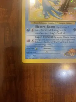 Pokemon Misty’s Golduck Gym Challenge Holo Rare 12/132 Unlimited DOUBLE SWIRL LP - Image 5