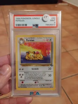 Persian Pokemon 1999 Jungle 1st Edition 42/64 PSA 9 NM/Mint - Image 1