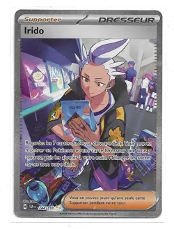 CARTE POKEMON DRESSEUR IRIDO 244/191 ECARLATE ET VIOLET ETINCELLES DEFERLANTES - Image 1